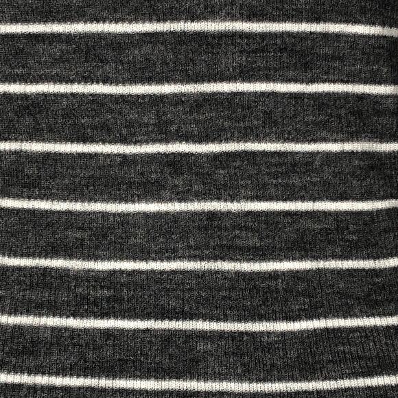 Vince Gray Wool Stripe Rib Knit Shirt - Size Medium - Picture 7 of 13